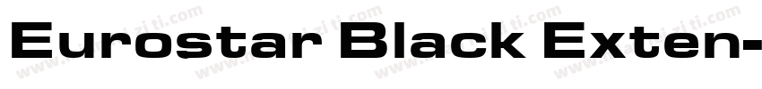 Eurostar Black Exten字体转换